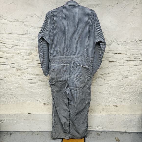 Vintage 50s 60s Blue Bell Sanforized Hickory Striped Denim Coveralls Rare USA - Picture 12 of 12